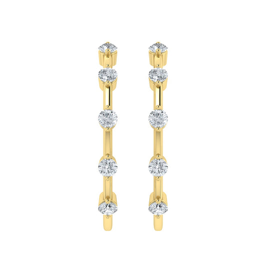 0.50ct Lab Grown Diamond Luxe Hoop Earrings