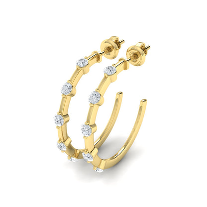 0.50ct Lab Grown Diamond Luxe Hoop Earrings