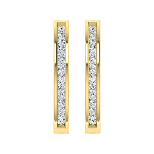 Lab Grown Diamond Cosmic Whisper Hoop Earrings (0.50ct-3.00ct)