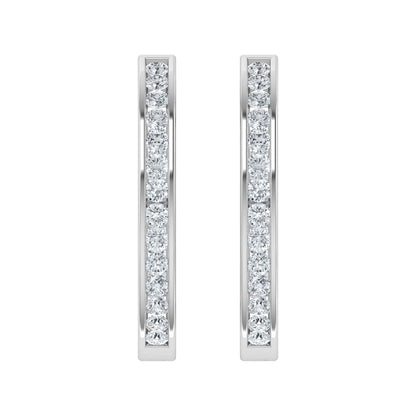 Lab Grown Diamond Cosmic Whisper Hoop Earrings (0.50ct-3.00ct)