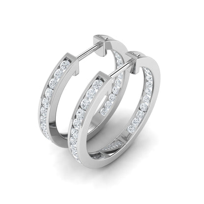 Lab Grown Diamond Cosmic Whisper Hoop Earrings (0.50ct-3.00ct)