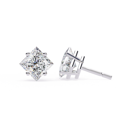 Pendientes prismáticos cuadrados con diamantes cultivados en laboratorio de 2,50 ct