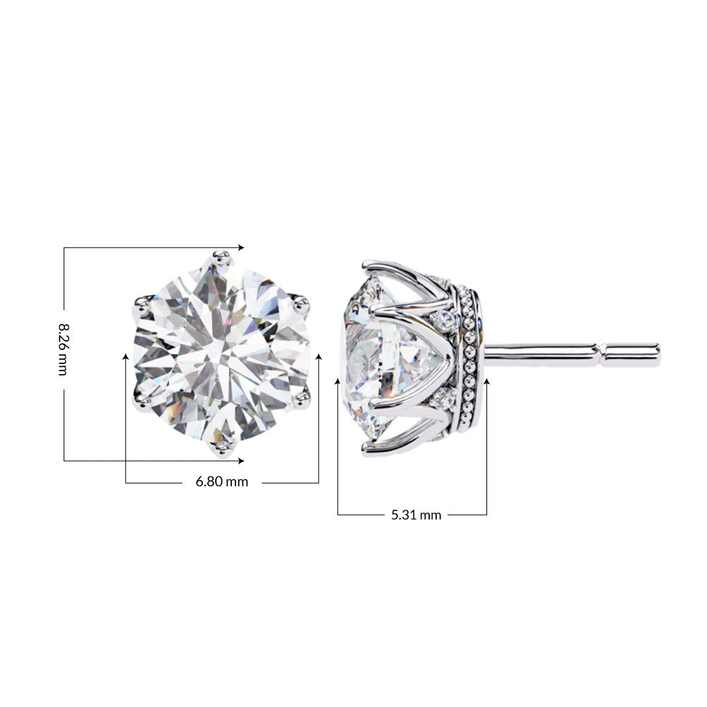 Pendientes Royal Radiance con diamantes cultivados en laboratorio de 2,55 ct