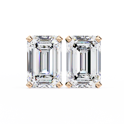 3.00ct Lab Grown Emerald Cut Diamond Studs