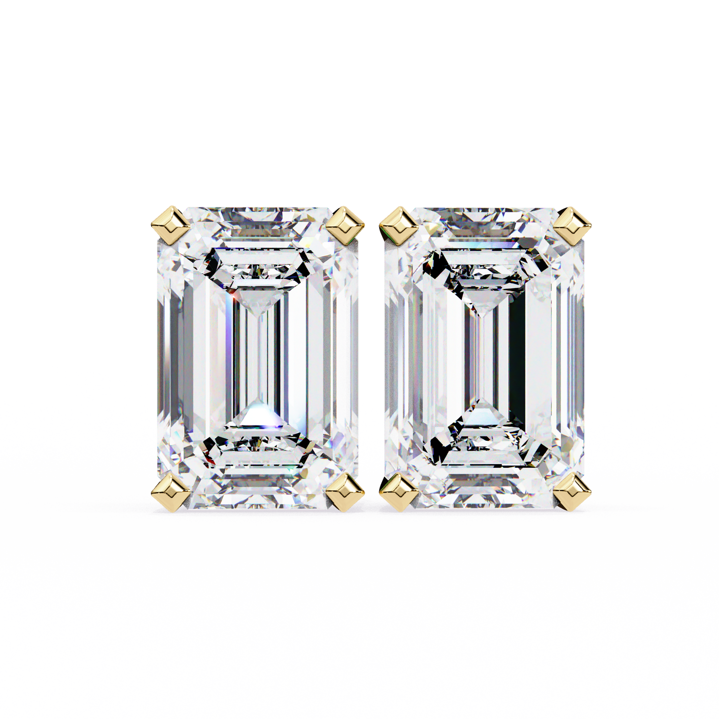 3.00ct Lab Grown Emerald Cut Diamond Studs