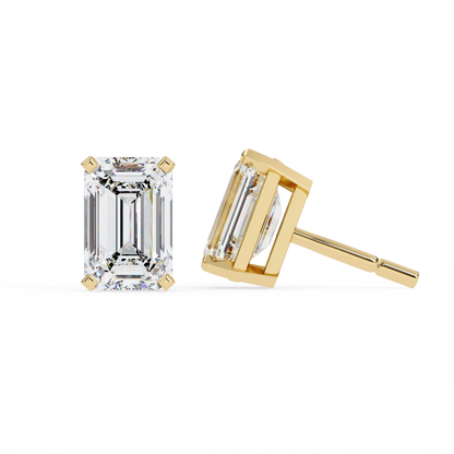 3.00ct Lab Grown Emerald Cut Diamond Studs