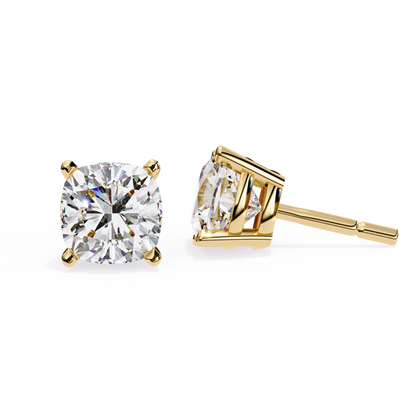 2.50ct Lab-Grown Diamond Cushion Solitaire Earrings