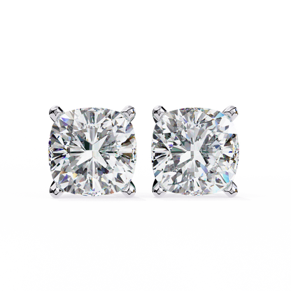 2.50ct Lab-Grown Diamond Cushion Solitaire Earrings