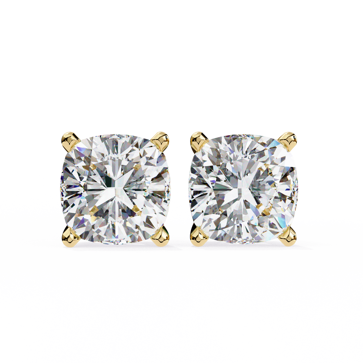 2.50ct Lab-Grown Diamond Cushion Solitaire Earrings