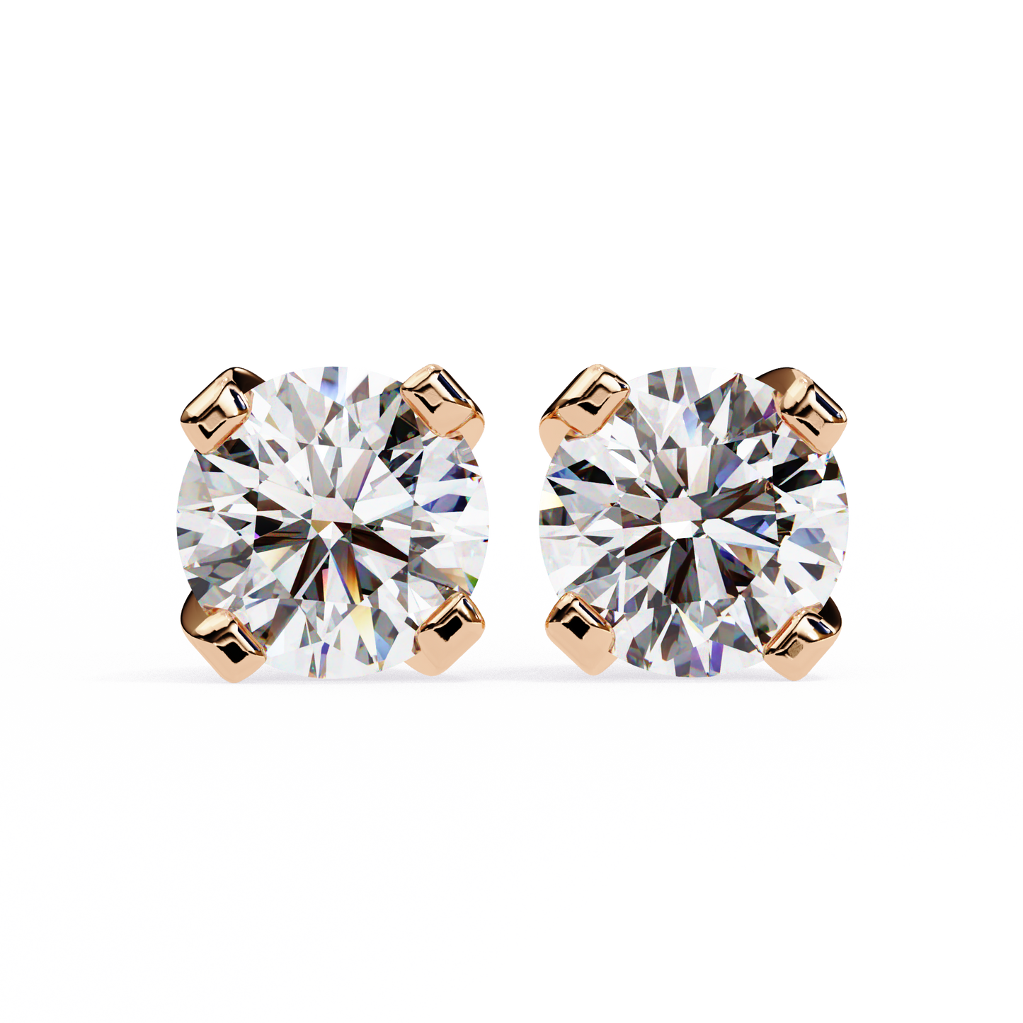 2.50ct Lab-Grown Diamond Solid Prongs Earrings