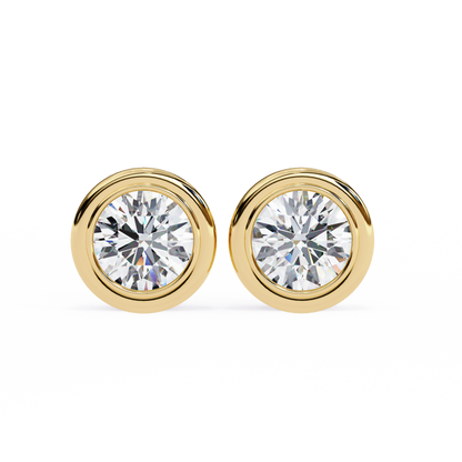 2.50ct Lab-Grown Diamond Bezel Set Studs