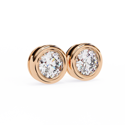 2.50ct Lab-Grown Diamond Bezel Set Studs