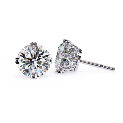 2.50ct Lab-Grown Diamond Classical Solitaire Earrings