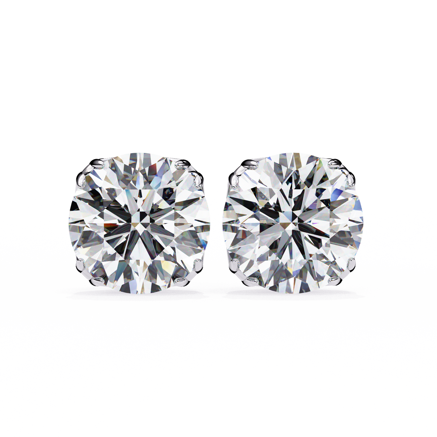 2.50ct Lab-Grown Diamond Cushion Dual-Prongs Studs