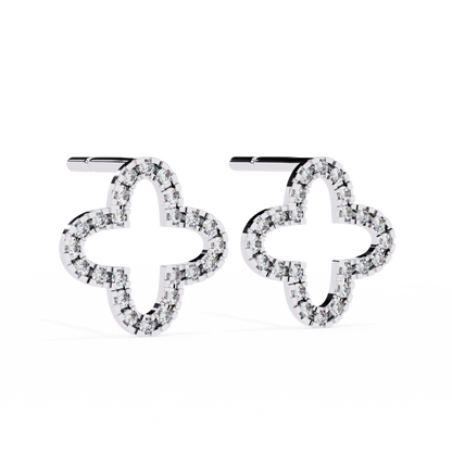 0.24ct Lab Grown Diamond Clover Earrings