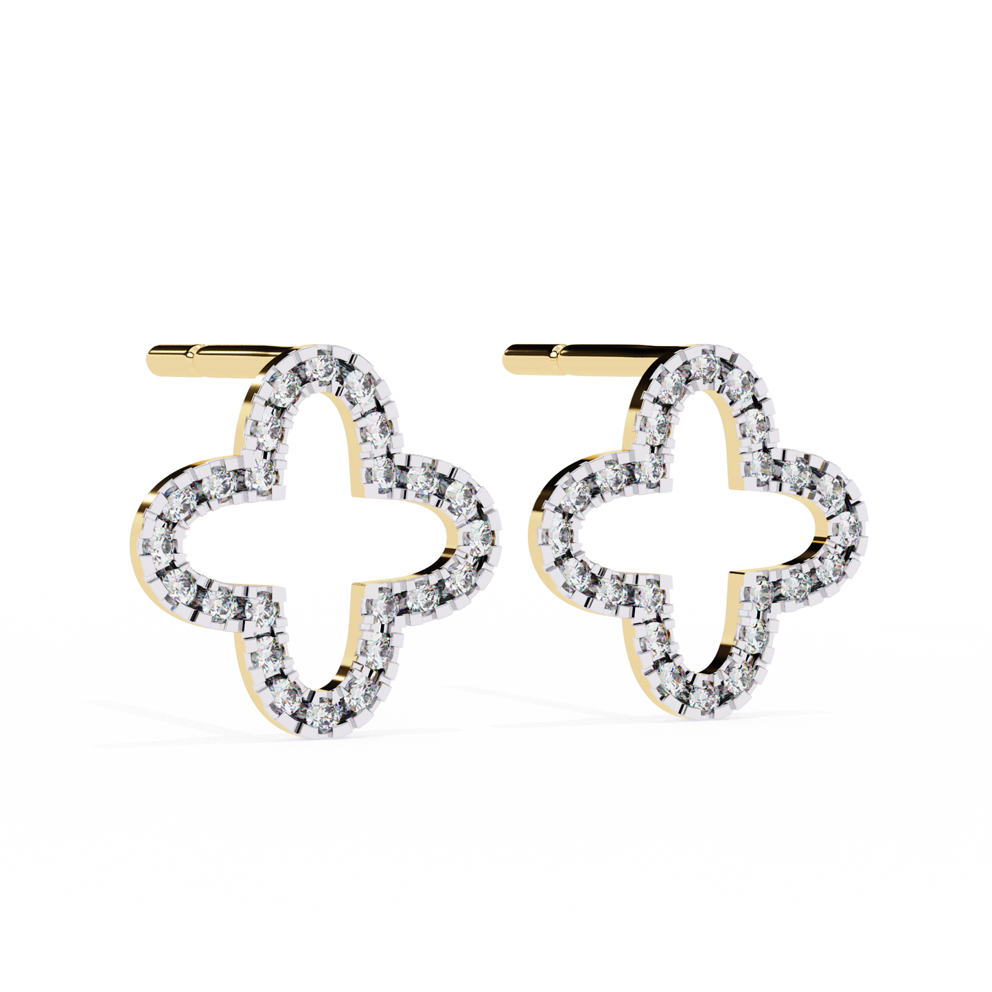 0.24ct Lab Grown Diamond Clover Earrings