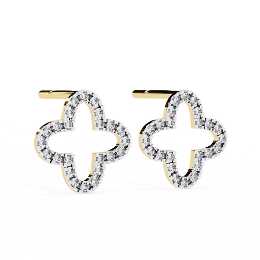 0.24ct Lab Grown Diamond Clover Earrings