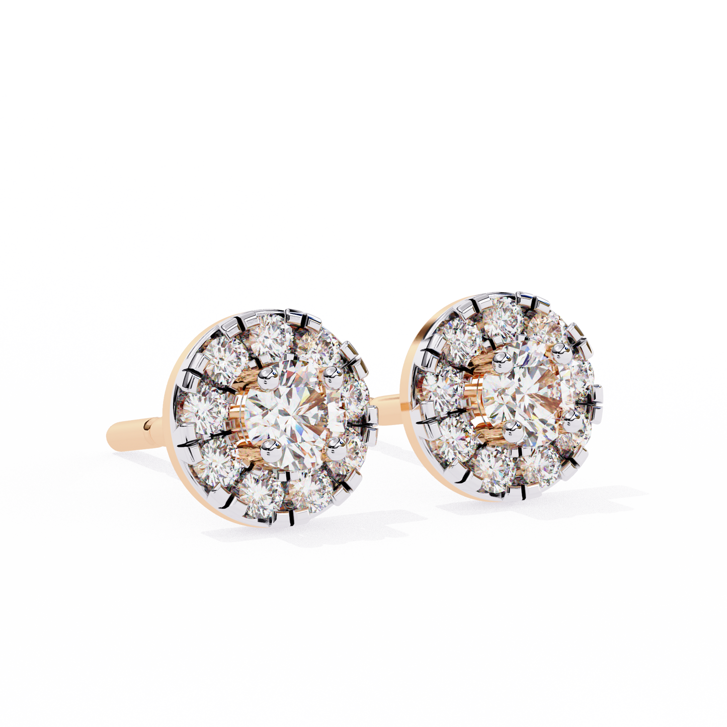 0.51ct Lab Grown Diamond Halo Studs