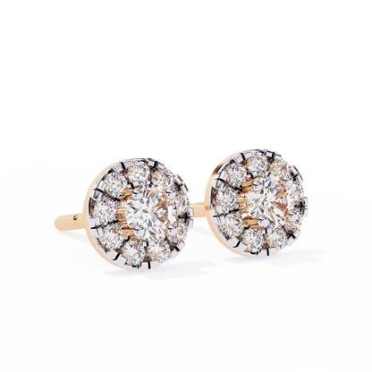 0.51ct Lab Grown Diamond Halo Studs