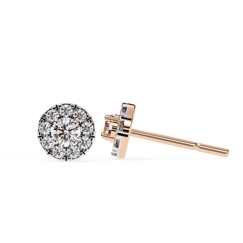 0.51ct Lab Grown Diamond Halo Studs