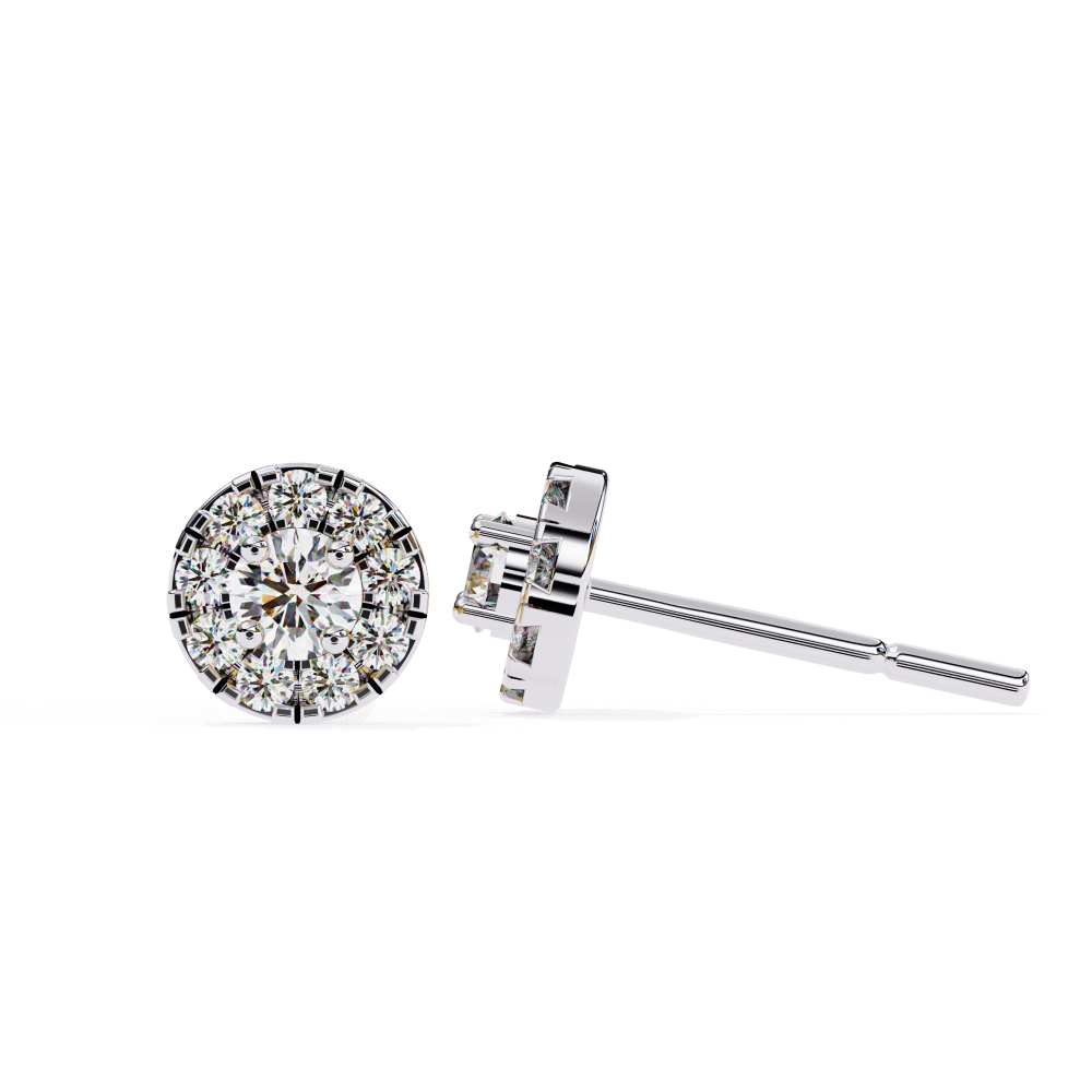 0.51ct Lab Grown Diamond Halo Studs