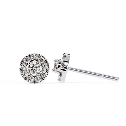 0.51ct Lab Grown Diamond Halo Studs