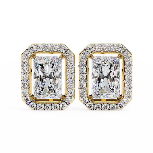 1.86ct Lab Grown Radiant Cut Diamond Earrings