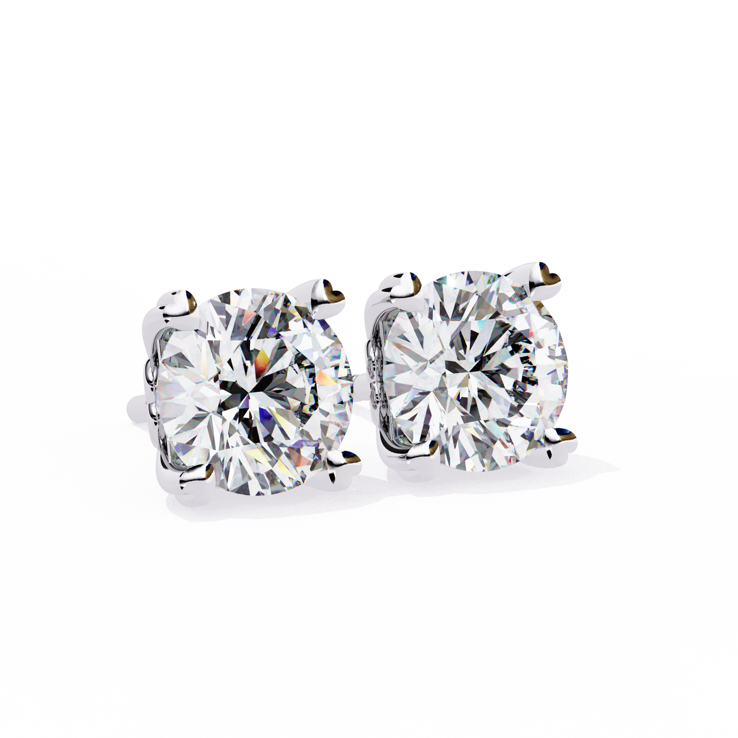 2.50ct Lab Grown Diamond Heart Prong Studs