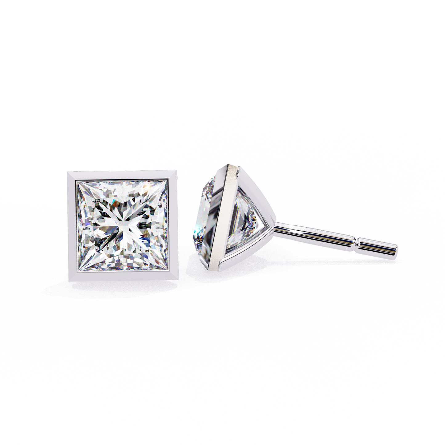 2 carat diamond stud earrings