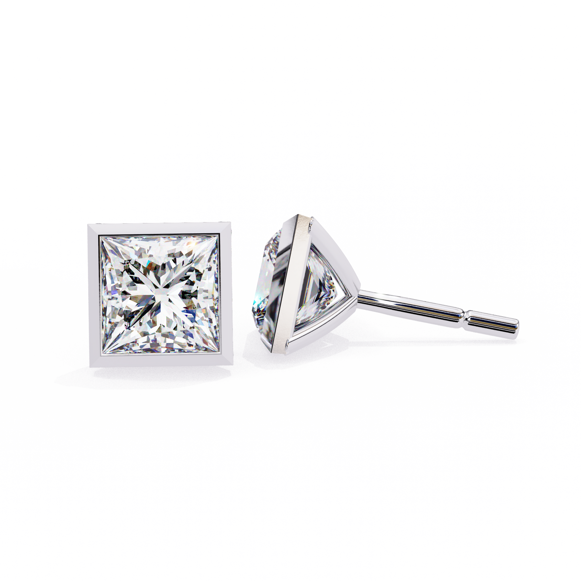 2 carat diamond stud earrings