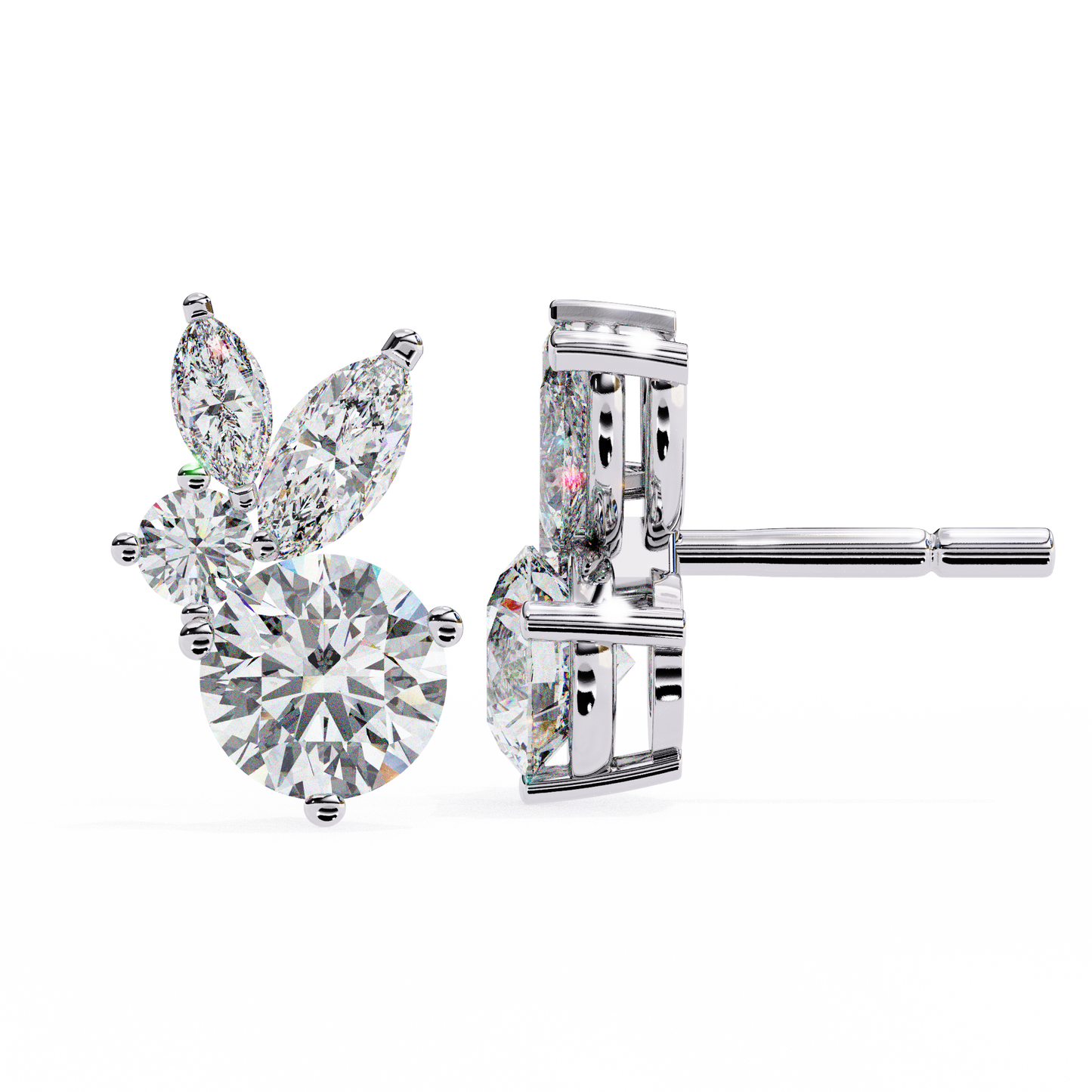 1.47ct Lab Grown Diamond Marquise Fancy Earrings