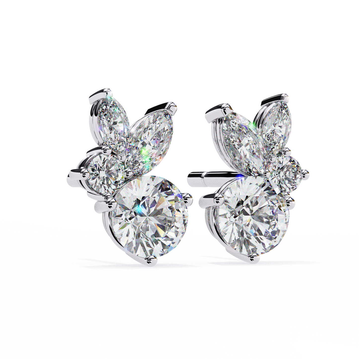 1.47ct Lab Grown Diamond Marquise Fancy Earrings