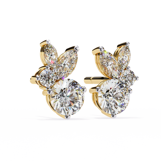 1.47ct Lab Grown Diamond Marquise Fancy Earrings