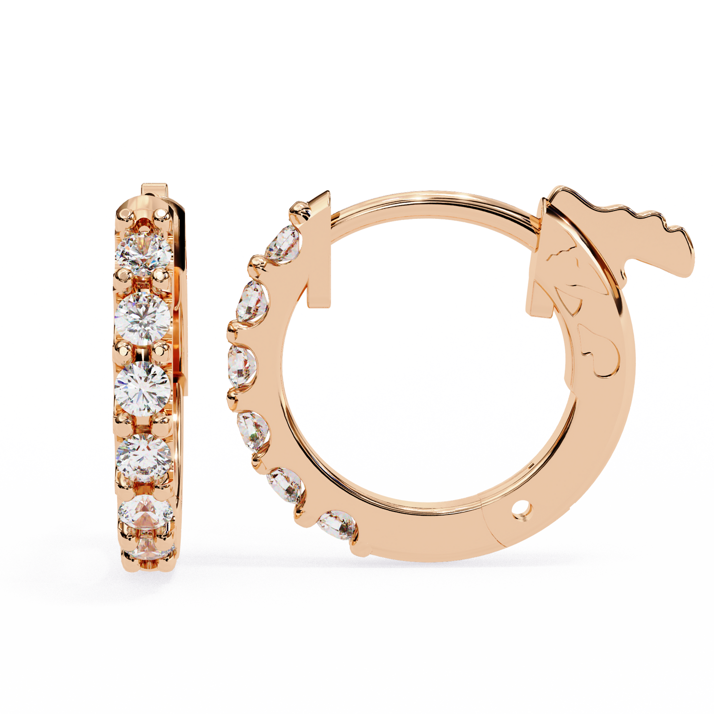 0.48ct Lab Grown Diamond Hoop Earrings