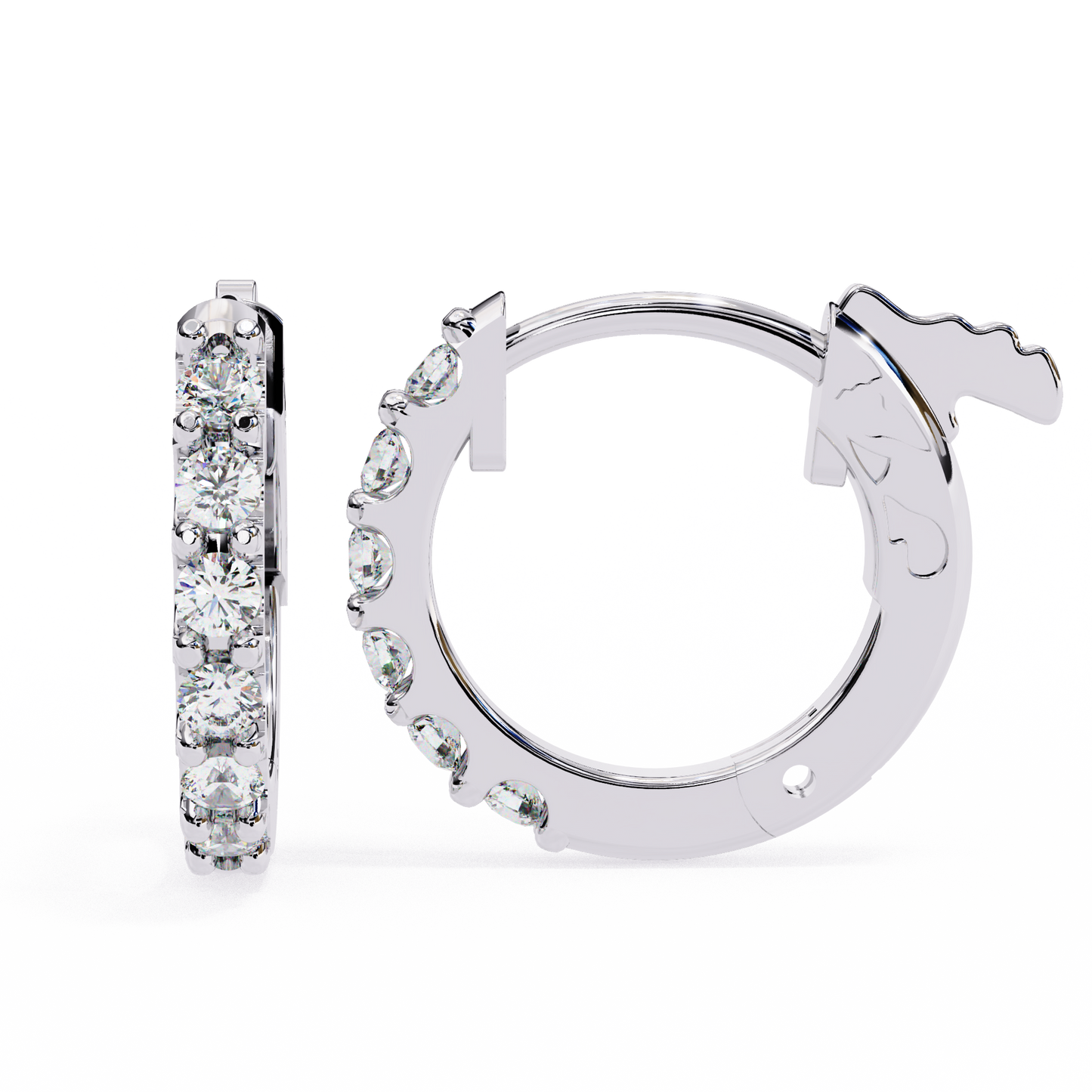 0.48ct Lab Grown Diamond Hoop Earrings