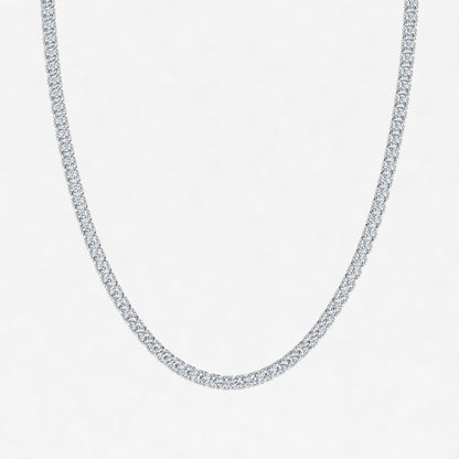 Round Lab Grown Diamond Tennis Necklace