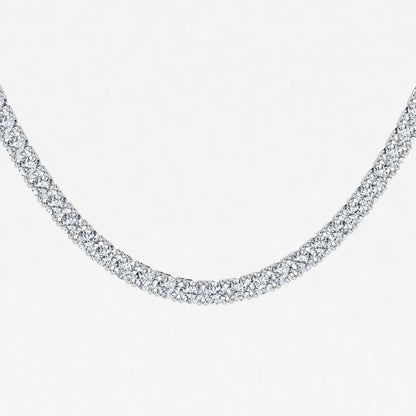 Round Lab Grown Diamond Tennis Necklace