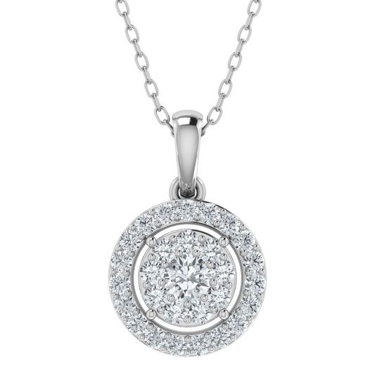 Lab Grown Diamond Halo Pendant (0.50ct - 1.00ct)