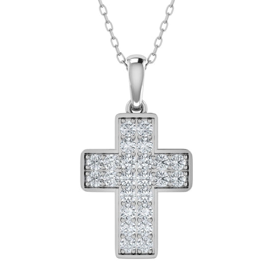 0.50ct Lab Grown Diamond Cross Pendant