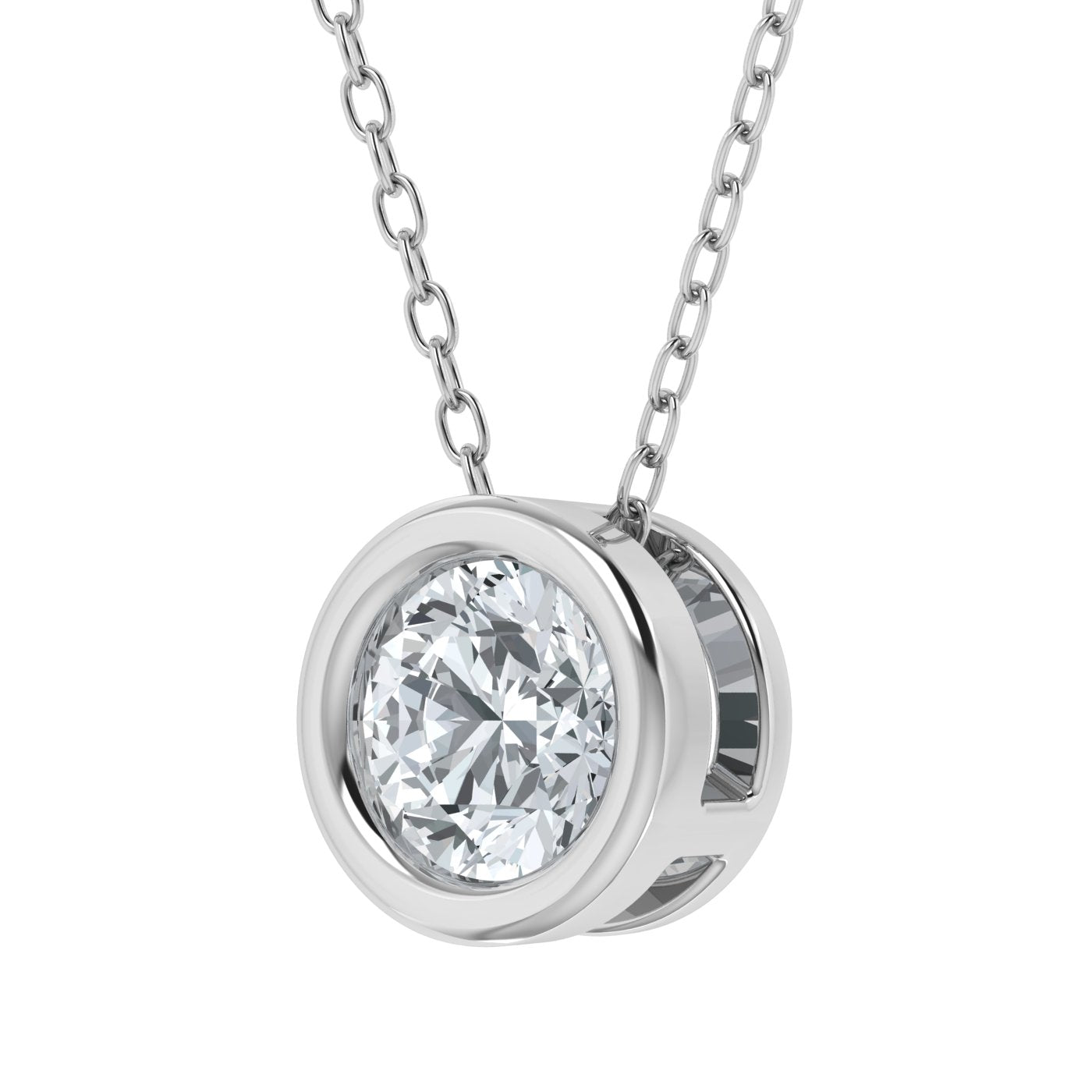 0.50ct Lab Grown Diamond Bezel Set Pendant