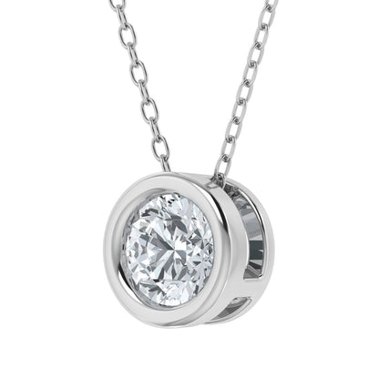 0.50ct Lab Grown Diamond Bezel Set Pendant