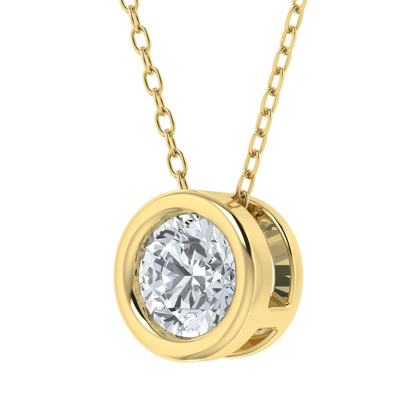 0.50ct Lab Grown Diamond Bezel Set Pendant