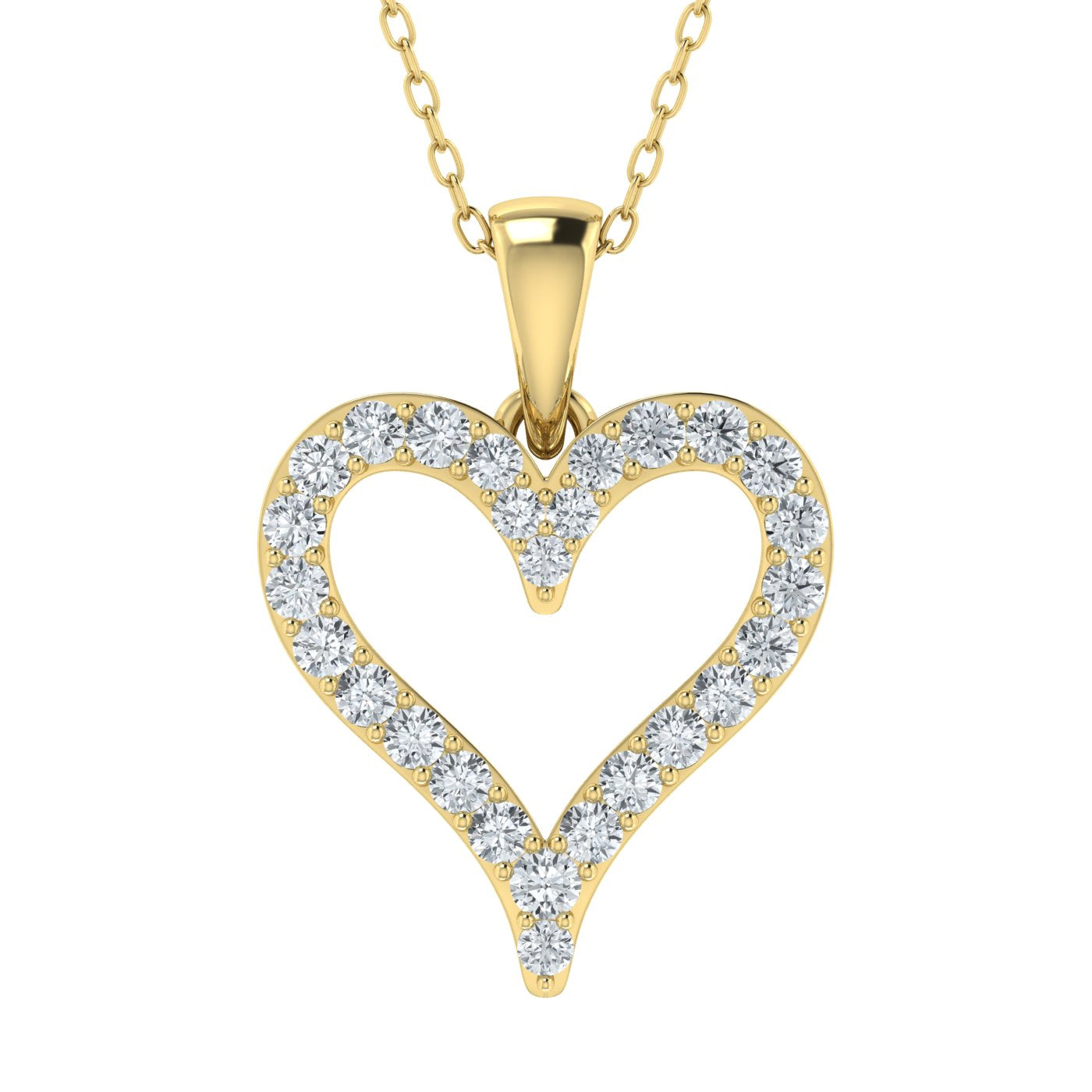 Lab Grown Diamond Heart Pendant (1.00ct - 2.00ct)