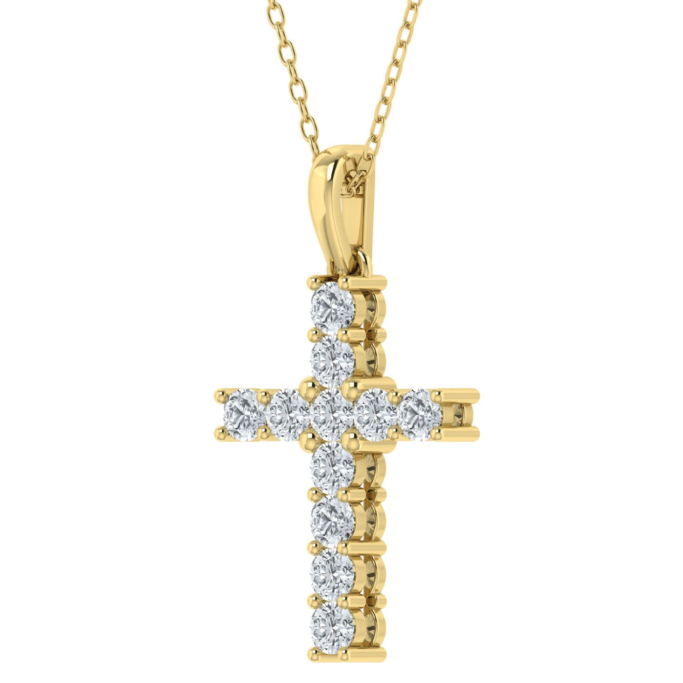 0.50ct Lab Grown Diamond Celestial Cross Pendant