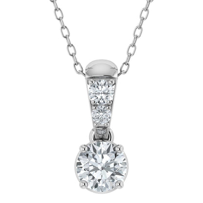 0.50ct Lab Grown Diamond Long Solitaire Pendant