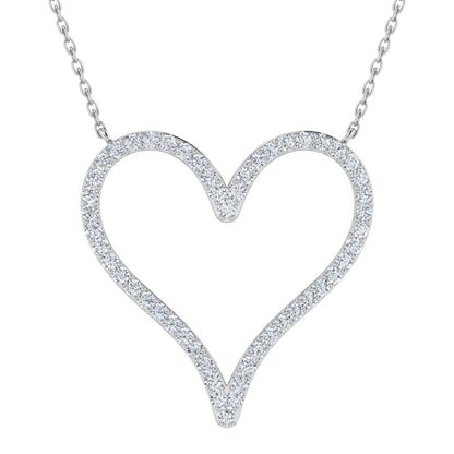 1.00ct Lab Grown Diamond Heart Shape 20 Inch Necklace