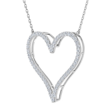 1.00ct Lab Grown Diamond Heart Shape 20 Inch Necklace