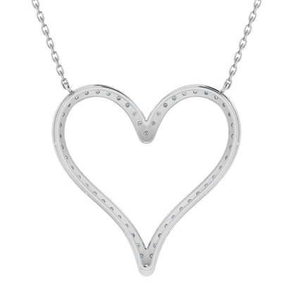 1.00ct Lab Grown Diamond Heart Shape 20 Inch Necklace