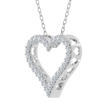 Lab Grown Diamond Heart Pendant (0.50ct - 1.00ct)