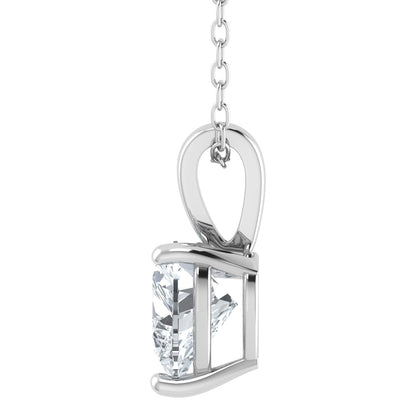 Lab Grown Diamond Heart Solitaire Pendant (0.50ct - 3.00ct)